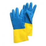 Перчатки хозяйственные с хлопковым напылением «Биколор»
