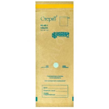 Крафт-пакет 100х250 мм с индикатором (100 шт/уп)